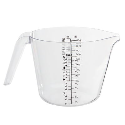 Mainstays 2 Cup Plastic Measuring Cup, 16 oz, Clear 