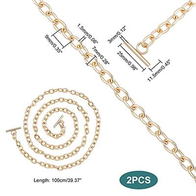 WADORN Pearl Purse Replacement Chain, 14.1 Inch Large Pearl Bead Short Bag  Handle Strap Bag Charms Crossbody Decoration Chain for Satchel Clutch