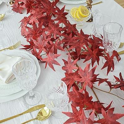 Artificial Hanging Plant Autumn Decoration 2pcs Fake Plant Aesthetic Room  Decor Faux Vines Wall Decor Artificial Maple Leaf Vines For Indoor Outdo