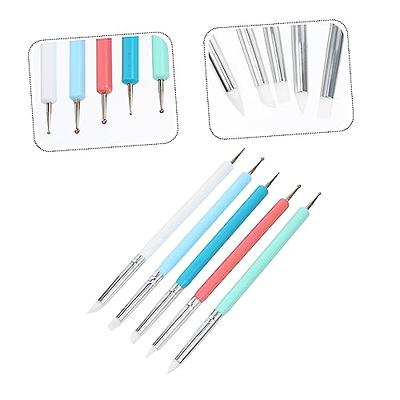 Archua 5pcs Double Ended Nail Art Brushes Point Drill Nail Dotting Drawing Painting Tools Liner for Manicure Nail Art Design Nail Art Pens