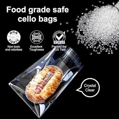 100 Clear Cello Bags, 9x12 Inch,Resealable OPP Poly Cellophane,1.2 mil, 9  x 12