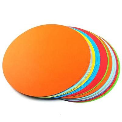 KYMY 60 pcs Colored Round Cardstock Paper, 10 Assorted Colors