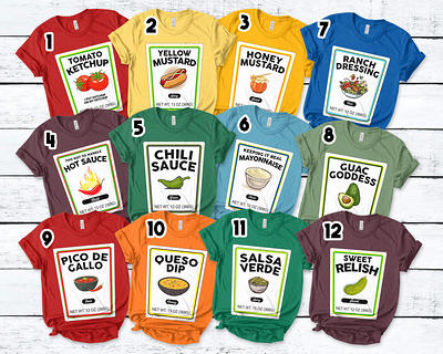 Condiment Group Costume T-shirt Dress Ketchup Mustard Relish 