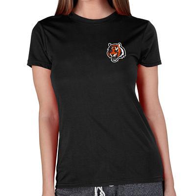 Cincinnati Bengals Nike Women's Back Cutout Raglan T-Shirt - White/Heather  Black