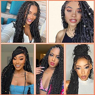 CROCHET BOX BRAIDS (WITHOUT RUBBER BANDS)  Curly crochet hair styles, Crochet  box braids, Box braids hairstyles for black women