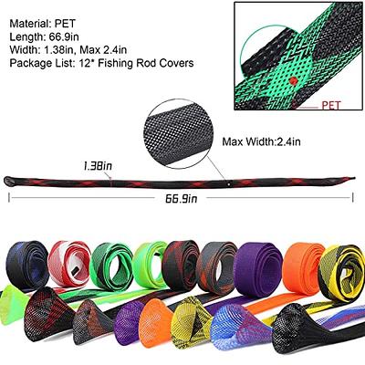 ZHENDUO OUTDOOR 12Pcs Fishing Rod Sleeve Rod Socks 67inches Rod Covers  Braided Mesh Rod Protector Fishing Tools Accessories for Bait Casting Sea Fishing  Rod - Yahoo Shopping