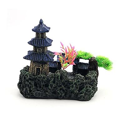 kathson Large Aquarium Decoration Hobbit House Cave, 10.6 * 7 * 5.9 inches  Resin Fish Hideout Betta Hiding Reptile Hole Shelter Snake Tank Fish Tank