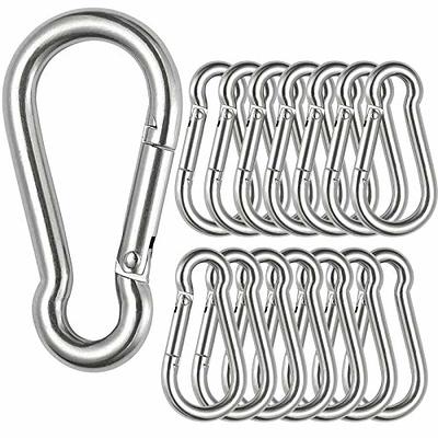 large & small STAINLESS STEEL or GALVANISED Carabiner Clip ~ HEAVY DUTY  CLIPS