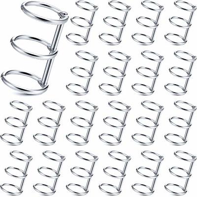 Luckycivia 12 Pcs Silver Book Rings, 3 Holes Metal Loose Leaf Binder Rings,  Ring Snap Split Hinged for Notebook Diary Photo Album Binding - Yahoo  Shopping