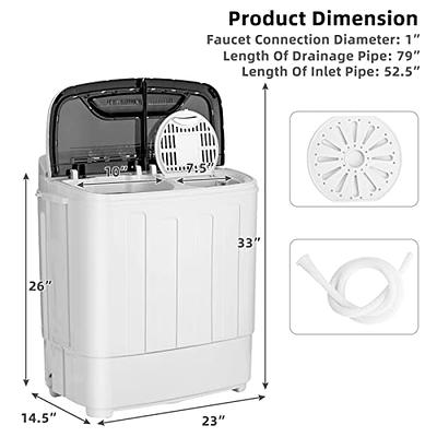 Giantex GT-US61100-FPGR Portable Washers, White & Gray