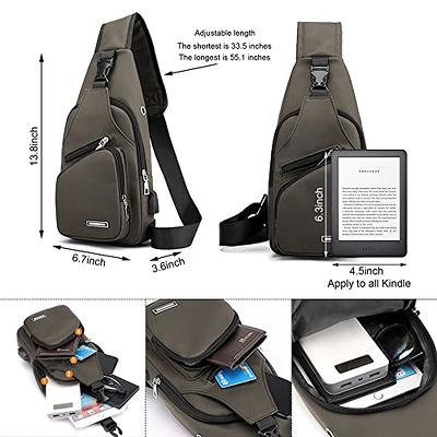 G4Free Sling Bag RFID Blocking Sling Backpack Crossbody Chest Bag Daypack  for Hiking Travel(Black)