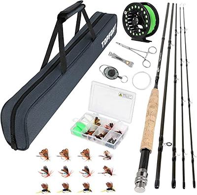 TOPFORT Fly Fishing Rod and Reel Combo Starter Kit, 4 Piece Lightweight  Ultra-Portable Graphite Fly Rod Complete Starter Package with Carrier Bag ( 5/6# 2.7m Fly Fishing Rod and Reel Combo) - Yahoo Shopping