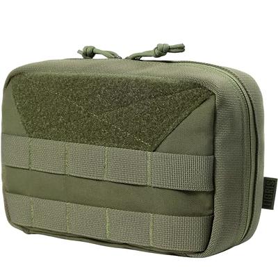 OneTigris MOLLE Pouch, Tactical Admin Pouch Belt EDC Tool Organizer  Zippered Utility Waist Pack 8 x 5 x 2.5