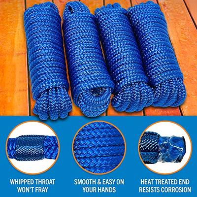 Dock Lines Boat Ropes for Docking 3/8 Line Braided Mooring Marine