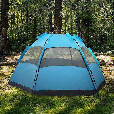 4 Person Double Layer and 2 Doors Camping Tent Portable Hiking Dome Instant  Cabin - Yahoo Shopping