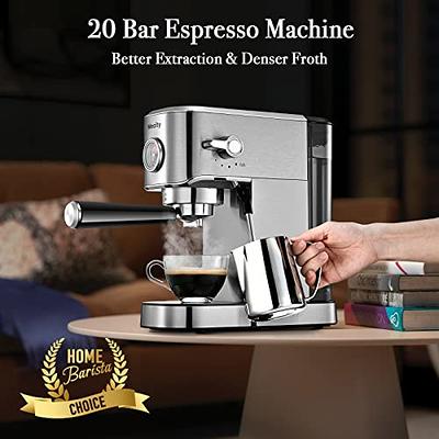 Cyetus Barista Black Espresso Machine for At Home Use with Milk Steam  Frother Wand for Espresso, Cappuccino and Latte 