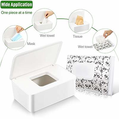 Tissue Storage Box Case, Enlarged Capacity Wet Wipes Dispenser Holder,  Facial Tissue Dispenser Box with Lid Sealed Rectangular for Home Office