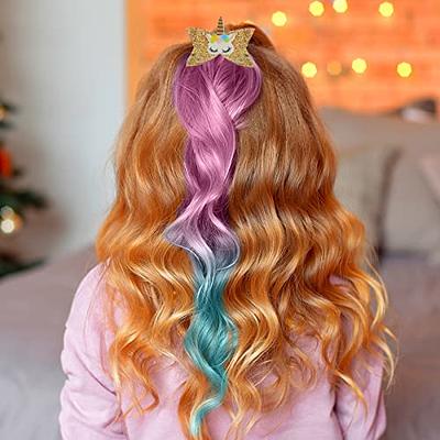 Ribbon Colored Hair Bows, 4 Pcs Large Braided Bow with Clips Colorful  Glitter Bowknot with Long, Big Hair Bows Clips for Women Girls Wedding  Birthday