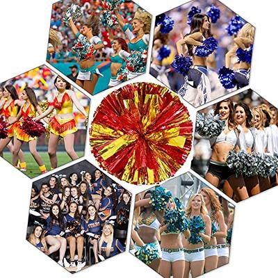 : 4 Pack 14 Inch Cheerleading Pom Poms and Large Cheer