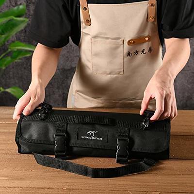 NANFANG BROTHERS Chef Knife Set with Bag, 8 Pieces Damascus Steel Chef  Knives with Portable Knife Roll Storage Bag, Blade Guards, Carving Fork,  Sharpener and Kitchen Shears for Outdoor Camping Travel 