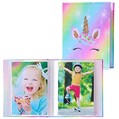 Small Photo Album 4x6, Pack of 2 Leather Photo Book, Each Mini 26-Page Album