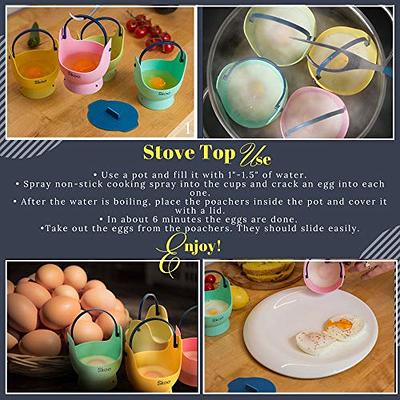 High Temperature Resistant Silicone Egg Steamer Non-stick Egg Poacher  Silicone Egg Tray Boiled Egg Cup Kitchen Gadgets