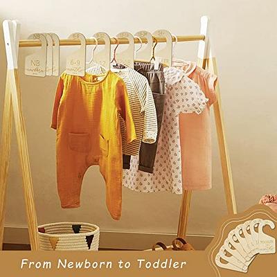 Toddler Closet Dividers, Wood Organizing Hangers for Kids