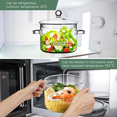 KITCHEN COOKING POT PAN BOROSILICATE TRANSPARENT GLASS LID