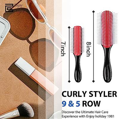 Hair Brush for Women Men Curly Wet or Dry Hair Classic Detangling Brushes 9  Row 5 Row for Natural Thick Hair, Blow Styling Separating, Shaping