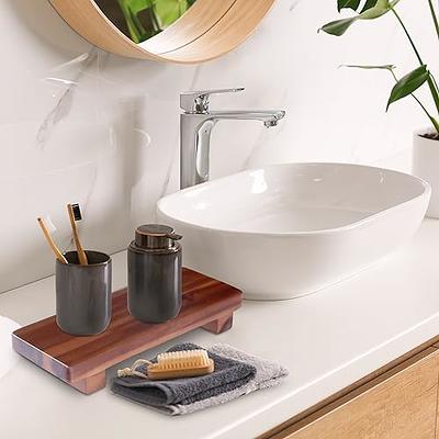 SOAP DISPENSER TRAY Self-drying Rectangular Soap Bottle Catchall Tray  Modern Kitchen Tray Bathroom Sink Tray 