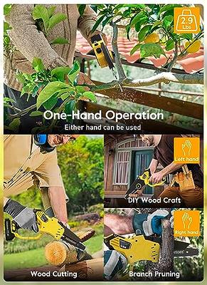 6-inch Mini Chainsaw Cordless, Battery Powered Electric Chainsaw Cordless,  Handheld Chainsaw with 2Pcs 21V 2.0Ah Batteries, Portable Small Chainsaw  for Tree Trimming Branch Pruning and Wood Cutting - Yahoo Shopping