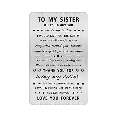 Shaivya Sister Acrylic Puzzle Plaque Best Sister Birthday Gift Printed  Acrylic Block Puzzle Sister Present Cute Birthday Gifts from Sister, Happy  Birthday Sister Gift from Brother : Amazon.in: Home & Kitchen