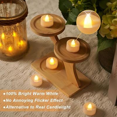 BEICHI 12-Pack Timer Tea Lights Candles Battery Operated, LED Tea