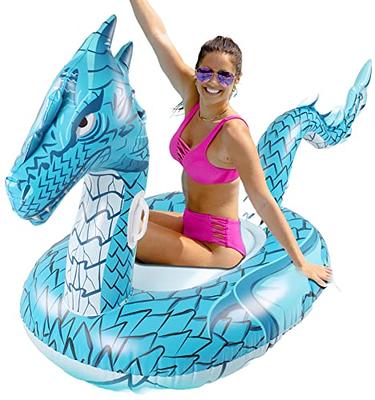Monsoon [Dragon] Inflatable Pool Floats for Adults Large Ride-On Swimming  Pool Float Floatie with Handles - Blue - Yahoo Shopping