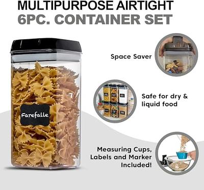 Airtight Food Storage Containers Set,6pcs Plastic Kitchen and