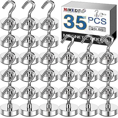 MIKEDE Magnetic Hooks Heavy Duty, 28LB Magnet Hooks for Cruise Cabins, Strong  Magnets Neodymium with Hooks for Hanging, Refrigerator, Locker Decoration,  Workplace -35Pack - Yahoo Shopping