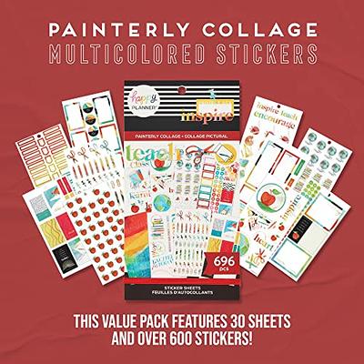 Happy Planner Sticker Pack, Teacher-Planner Stickers, Back-to-School  Accessories, Planning Stickers for Teachers, 30 Sheets, 696 Stickers Total,  Painterly Collage - Yahoo Shopping