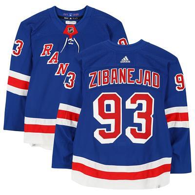 Men's Fanatics Branded Mika Zibanejad Blue New York Rangers Premier Breakaway Player Jersey