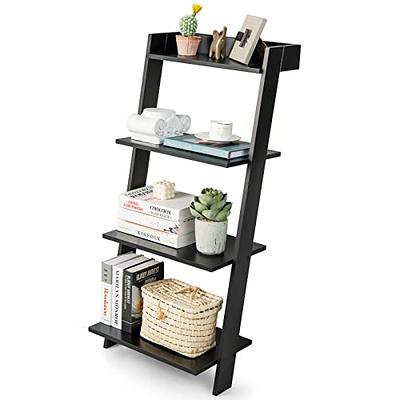 Tangkula 4-cube Bookcase Floor Open Wooden Bookshelf With 2 Anti