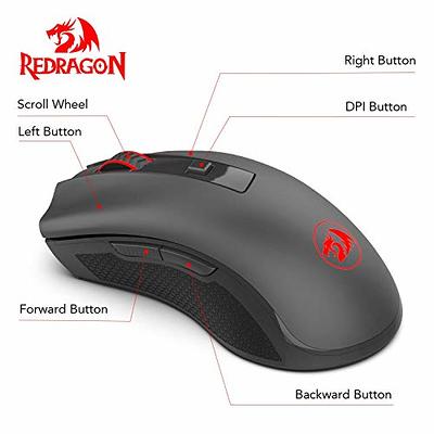 Redragon M652 Optical 2.4G Wireless Mouse with USB Receiver, Portable  Gaming & Office Mice, 5 Adjustable DPI Levels, 6 Buttons for Desktop,  MacBook, Notebook, PC, Laptop, Computer - Yahoo Shopping
