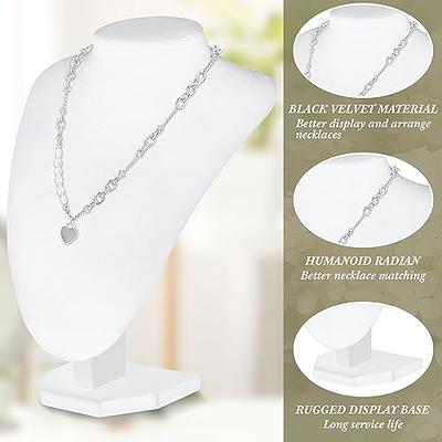 Huquary 6 Pcs Velvet Necklace Stand Display Jewelry Bust Display Stands Necklace  Display Stand Jewelry Photography Props Necklace Display Stands for Selling  for Home Store Trade Shows (White) - Yahoo Shopping