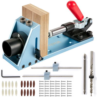 Massca Twin Pocket Hole Jig Kit – Adjustable & Easy to Use Joinery Pocket  Screw Jig for Woodworking - Pocket Jig Tool with Drill Bit, Hex Key & Stop  Collar – For
