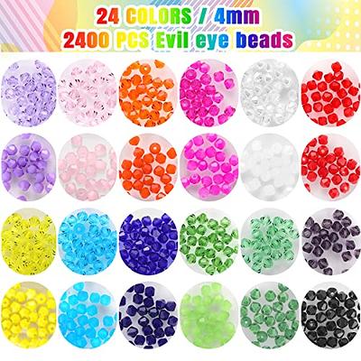 Acrylic Round Glass Beads For Jewelry Making 24 Color Diy - Temu