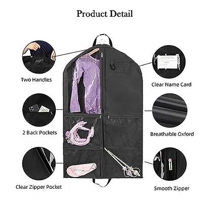 2 Pack Garment Bags For Travel Hanging Clothes,40inch Dance Bag,Dance  Garment Bags For Dancers,Garment Bags For Dance Costumes,Dance Competition