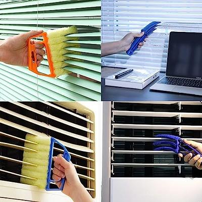Procest 2 Pack Window Blind Cleaner Duster Tool with 6 Each Microfiber  Sleeves, Blind Cleaner Tools for Window Blinds