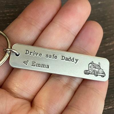 Tow Truck Keychain Dad Keychain Truck Driver Keychain Wrecker