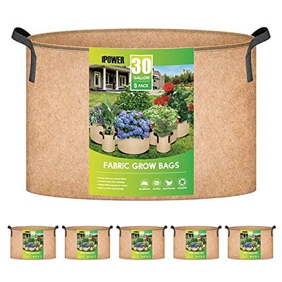 Cavisoo 5-Pack 10 Gallon Potato Grow Bags, Garden Planting Bag with Durable Handle, Thickened Nonwoven Fabric Pots for T, Black