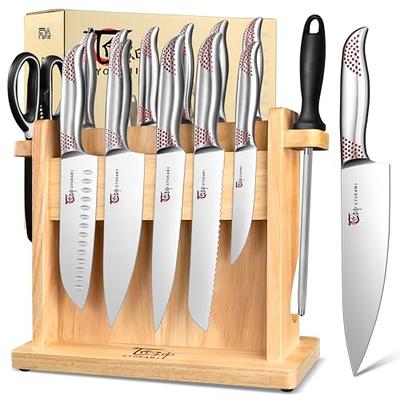 Knife Set with Block for Kitchen,14-Piece High Carbon Stainless