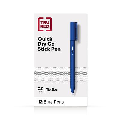 TRU RED™ Quick Dry Gel Pens, Fine Point, 0.5mm, Blue, Dozen (TR54472) -  Yahoo Shopping