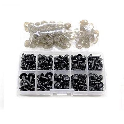 MENKEY Plastic Safety Eyes and Noses with Washers 570 Pcs, Craft Doll Teddy  Bear Nose for Amigurumi, Crafts, Crochet Toy Stuffed Animals (Assorted